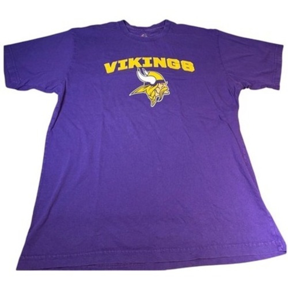 Majestic Purple & Yellow Vikings Short Sleeve Tee‎
